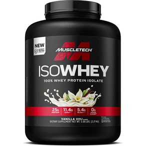 Muscletech 아이소웨이 분리유청단백질 바닐라 맛