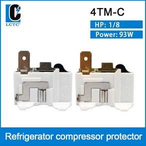 황동 냉장고 및 에어컨 과부하 보호기 릴레이 예비 부품 220V 4TM-C, 01 93W, 01 현재 범위 1, 1개