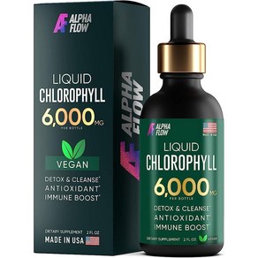 알파플로우 리퀴드 클로로필 액상 6000mg 엽록소 2oz, 60ml, 1개