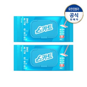 스카트 물걸레 청소포 올인원 대형25매X2팩., 2개