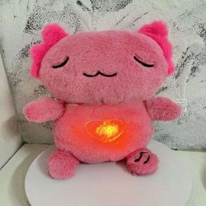 숨쉬는인형 수면도움 수달 곰 도룡뇽 4단조절 호흡 사운드 라이트, 1PCS-adjustable, 1개