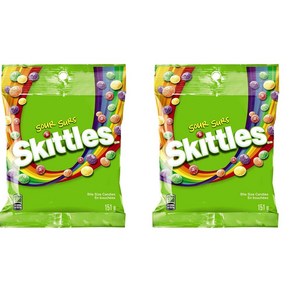 Skittles 스키틀즈 소어 바이트 사이즈 캔디 151g 2팩, 2개