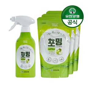 유한양행 아름다운 주방세제 포밍 스프레이 용기+리필, 480mL+500mL, 1개