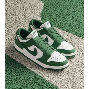 [Nike 정품] 나이키 여성용 덩크 로우 바시티 그린 발편한운동화 여자 데일리 운동화
