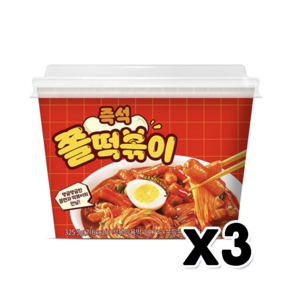 즉석 쫄떡볶이 즉석조리 용기컵 325.5g x 3개, 상세페이지 참조