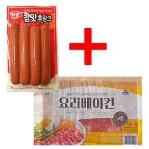 판매자 햇살누리 상품 요리 베이컨 1kg+참맛후랑크 80g, 1080g