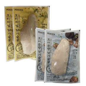 피코크 오리지널 닭가슴살120g2개+트러플향 닭가슴살120g2개, 2개, 120g