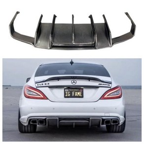 탄소 섬유 리어 범퍼 립 디퓨저 메르세데스 벤츠 W218 CLS350 CLS63 AMG 범퍼 20112016 W218 R 스타일, 1개, 2)Matte Black