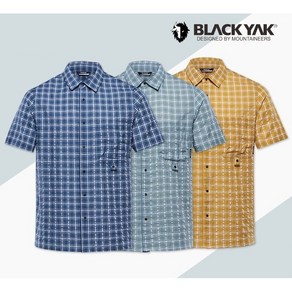 블랙야크 [ BLACK YAK ] 이월 특가!!더운여름에 입을 수 있는 남성 하절 체크 반팔 시어서커 셔츠 M시어체크하프셔츠#1 23YSM