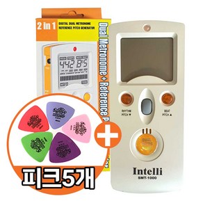 국산 SMT-1000 메트로놈 기타 피아노 악기 박자기 (기타피크5개 증정) Metronome