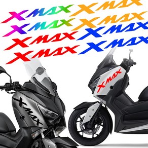 발통마켓 YAMAHA XMAX300 반사 스티커 카울 대형 로고 커버, XMAX1줄(블루), 1개