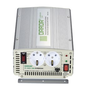 DARDA 차량용 유사계단파 인버터 DP-1000AQ 배터리 DC 12V 1200W 1.2kw 다르다 피앤케이하이테크 1.2k 국산정품 자동차용 안전인증, DP1000AQ, 혼합색상, 1개