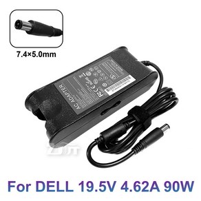 DELL E4300 E5410 E6320 E6400 E6430 15R-N5110 1521 1525 D400 전원 공급 충전기용 19.5V 4.62A 90W 노트북 어댑터, 19.5V 4.62A 7.4*5.0, 1개