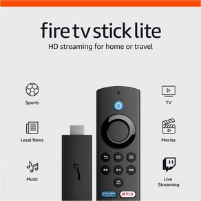 Amazon 아마존 파이어스틱 Lite TV Alexa 음성 리모컨 스마트 홈 제어 HD, Fie TV Stick Lite