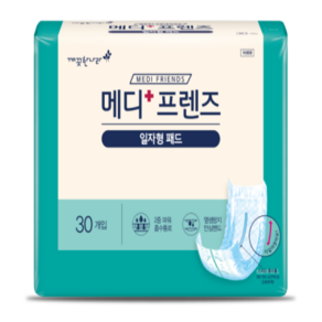 깨끗한나라 메디프렌즈 일자형패드 30매 10팩(리뉴얼), FREE(onesize), 30매입, 10개