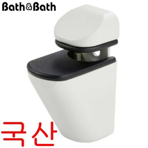 BB-409 White 펠리컨 브래킷 - 펠리칸 브라켓 받침 랙 척 고정 욕실 화장실 벽걸이 주방 수납 정리 젠다이 일자 인조대리석선반 모던 백색 화이트 다보 튼튼 위생 바스앤바스