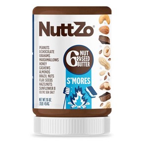 NuttZo S’moes Nut & Seed Butte – 16oz  Ceamy Blend with Peanuts Cashews Almonds Gaham Cacke, 16 Ounce (Pack of 1), 1개