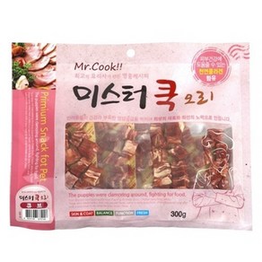 미스터쿡 강아지 간식 큐브, 오리, 300g, 10개