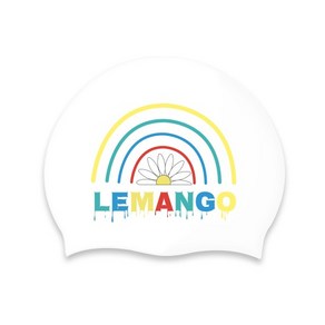 르망고 실리콘 수모 멜팅 레인보우 Melting ainbow (White)(2153), 기본, 1개