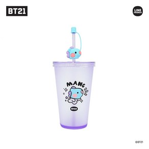 BT21 미니니 아이스 텀블러 MANG 망 워터 보틀 빨대 스트로우 캡 대용량