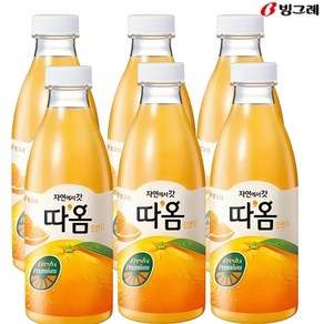 빙그레 따옴 오렌지주스 730ml (6입), 6개