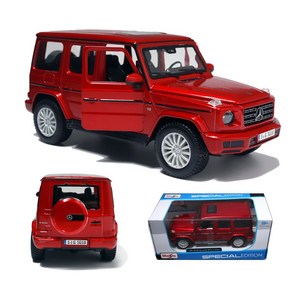 마이스토 1:24 벤츠 G-class 레드 지바겐 SUV 자동차다이캐스트 모형차, 1개