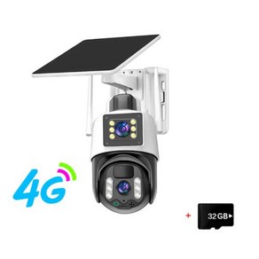 Linook V380 Po 4G 4K 8MP CCTV 무선 옥외 태양광 보안 카메라 SIM 카드 태양광 CCTV 클라우드 CCTV 태양광 카메라 옥외 태양광 보안 카메라 360, 2) 4G Camea 32GB, 1개