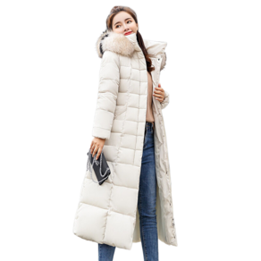 따뜻한 여자롱패딩 수신 롱 후드 코트 women padded coat C11 M006