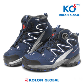 KOLON 코오롱글로벌 6인치 다이얼 메쉬 논슬립 안전화 KG-601D 네이비, 1개