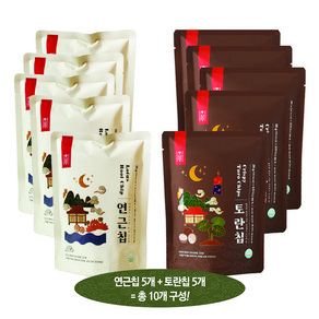 풍심당 연근칩 5개 토란칩 5개 (25g x 10) 비건 무설탕 글루텐프리 건강 간식