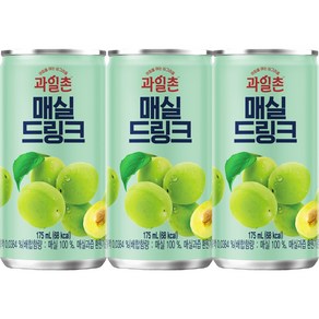[오늘쇼핑]아침을 여는 과일촌 매실드링크 미니캔/소캔/매실음료, 175ml, 20개