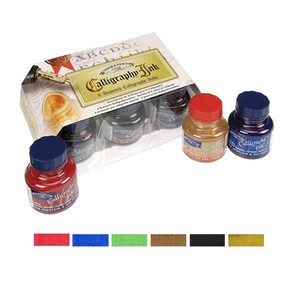 윈저앤뉴튼 캘리그라피 잉크/병잉크 [30ml/6색세트], 1개, 6set