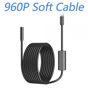 내시경 카메라 스마트폰 연결 방수 USB 자동차 IOS 8mm, 1개, 1) 1m  Soft Cable