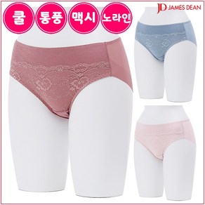 제임스딘 여성 인견 노라인 헴 맥시 팬티 3매입 W411A