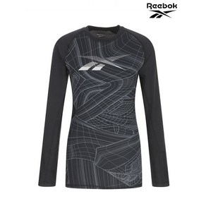 리복 Reebok 여성 트레이닝 컴프레션 긴팔 티셔츠 AOP COMPRESSIN LS RETS1F364BK