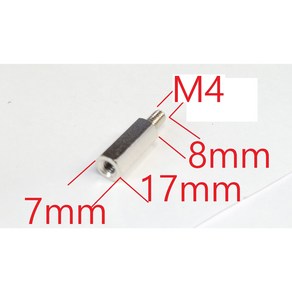 철재 육각지지대 M4볼트 8x17x7mm 4 개, M4, 17mm, 4개