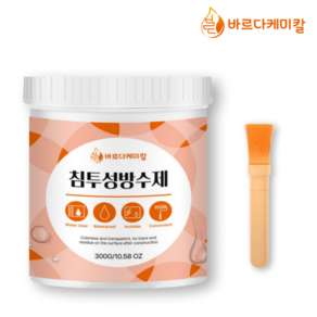 바르다케미칼 침투형 바르는 방수제 옥상 욕실 외벽 투명 발수, 1통, 300g
