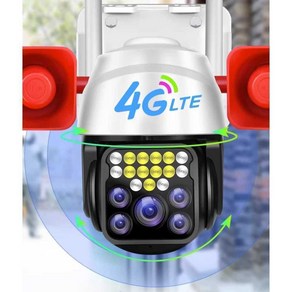 LTE 실외 cctv 4G 카메라 휴대폰 원격, 32GB 4G 배터리 3MP, 1개