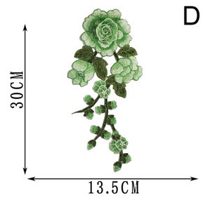 자수패치 이브닝 스커트용 3D 꽃 자수 아플리케 패치 화려한 자수 패치 원단 의류 봉제 원단 30cm