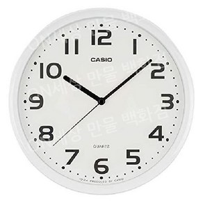 CASIO 카시오 아날로그 벽시계 스탠다드 스텝 초침 IQ-24-7JF 일본 발매, 화이트