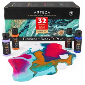 ARTEZA 아르테자 플루이드 아트 아크릴 푸어링 물감 32종