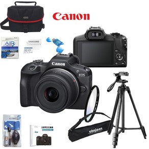 CANON EOS R100 18-45 KIT+256G+정품가방+삼각대+KENKO AIR UV 필터+크리닝킷+LCD필름+리더기 고용량 브이로그 풀패키지