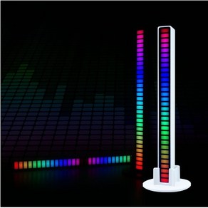 1+1 음악소리반응 사운드 댄싱 USB연결 5V RGB 이퀄라이저 LED 스틱바 무드등 뮤직라이트 실내 인테리어조명