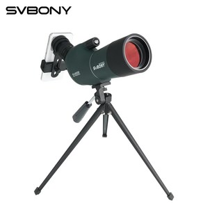 SVBONY SV28 Plus 필드스코프 망원경 스포팅 스코프 고배율 고성능 단안경 Bak4 FMC 줌 IP65 방수 사격 양궁 별 달 조류 관찰 탐조 별보는 달관측 폰 홀더 포함, 15-45X50흑녹색, 50mm