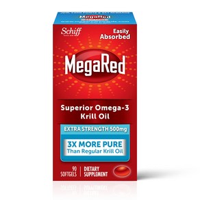 미국 직배송 남극 크릴 오일 500mg 오메가 3 Fatty Acid Supplement MegaRed B0184SMS9A, 1개