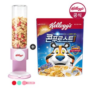 시리얼 디스펜서(핑크)+콘푸로스트 600g, 1세트