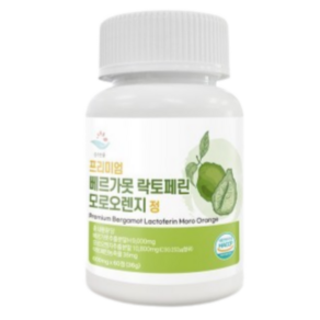 베르가못 락토페린 프리미엄 모로오렌지 정 600mg 식약처인증 HACCP, 1개, 60정