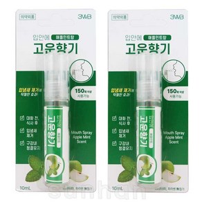 웰빙헬스팜 입안에 고운향기 마우스스프레이 애플민트향 10ml, 2개