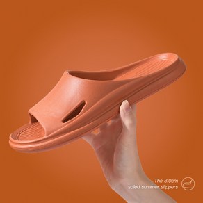 말랑 가벼운 EVA 욕실화 미끄럼방지 욕실 슬리퍼, 오렌지(여성용), 1개, 오렌지