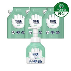 유한양행 해피홈 SAFE365 핸드워시 그린샤워향 용기 350ml 2개 + 리필 200ml 3개, 없음, 1개